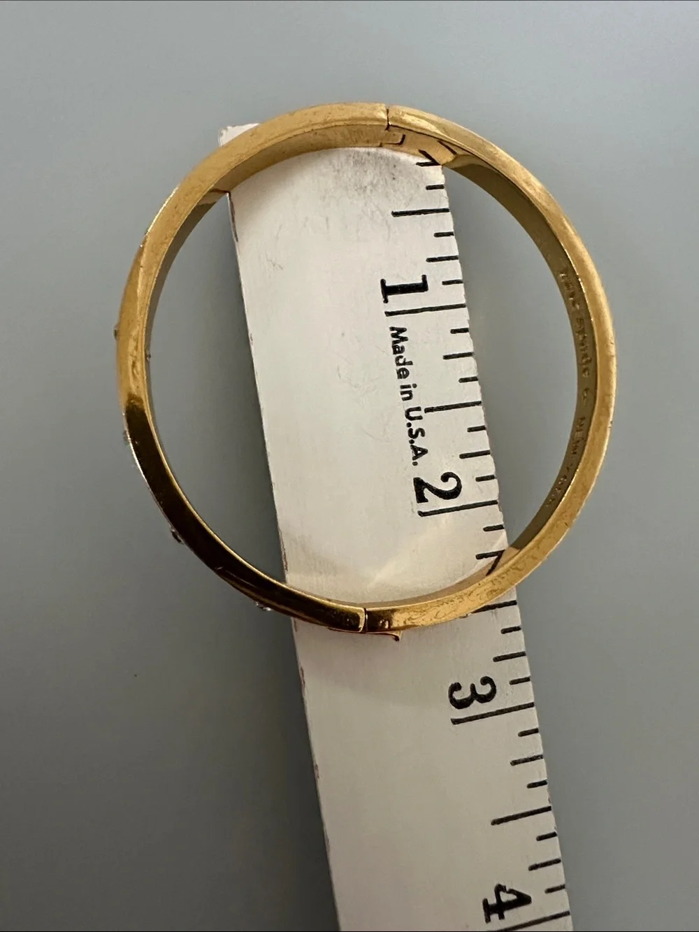 kate spade Gold Crystal-Studded Bangle Bracelet - Picture 9 of 9